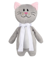 Мягкая игрушка Beastie Toys, котик с белым шарфом