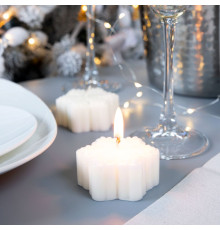 Свеча Snowlight 3, белая, 6 см