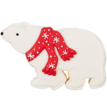 Печенье «Остаемся зимовать», белое с красным