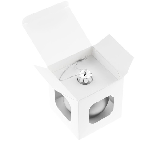 Елочный шар Finery Matt, 8 см, матовый серебристый