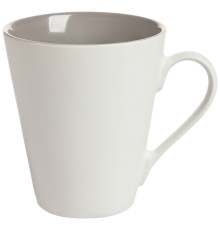 Кружка New Bell матовая, белая с серым