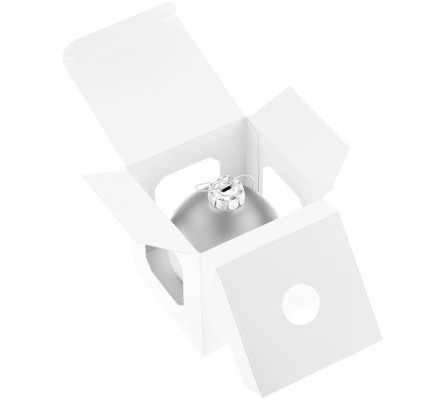 Елочный шар Finery Matt, 8 см, матовый серебристый