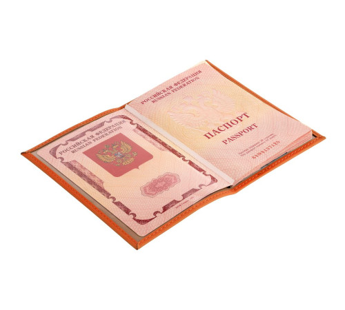 Обложка для паспорта Shall, оранжевая