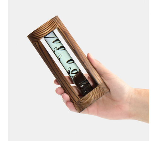 Термометр «Галилей» в деревянном корпусе, серый