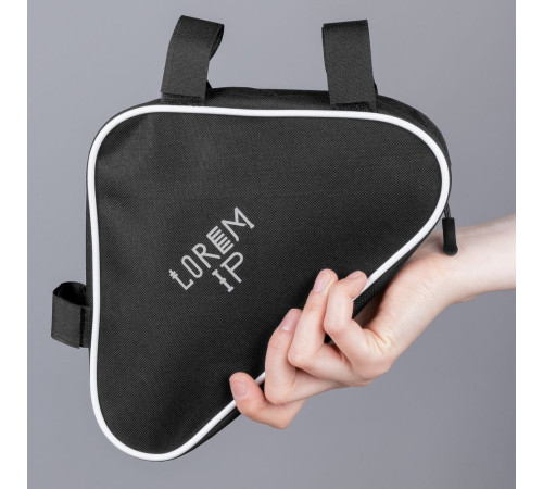 Велосумка на раму BikeLine Mini, черная с белым