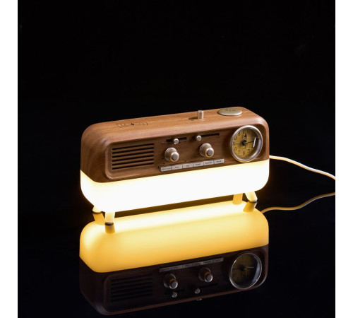 Bluetooth-колонка с беспроводной зарядкой, часами и подсветкой Multiverse, ver.2