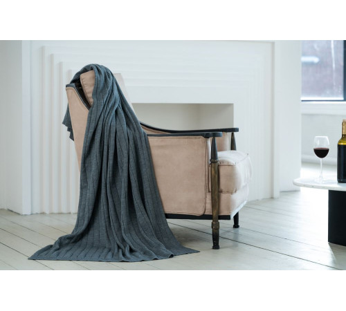 Плед Pluma, темно-серый (графит)