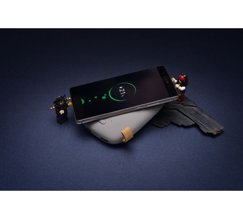Аккумулятор с беспроводной зарядкой Pebble Wireless 9000 мАч, серый