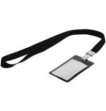 Карман для пропуска с лентой Staff, черный