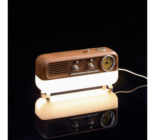 Bluetooth-колонка с беспроводной зарядкой, часами и подсветкой Multiverse, ver.2