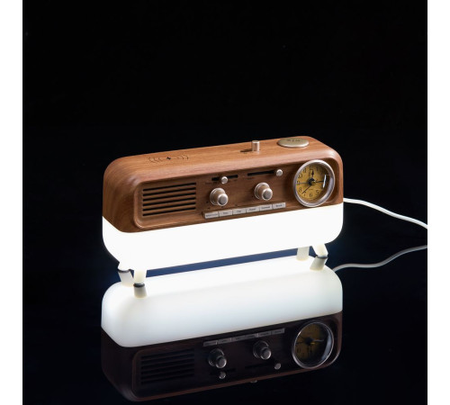 Bluetooth-колонка с беспроводной зарядкой, часами и подсветкой Multiverse, ver.2