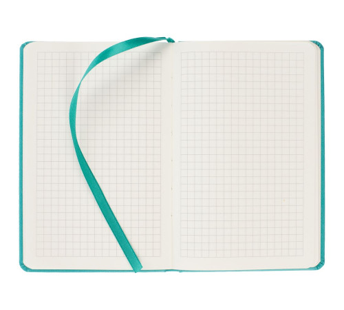 Блокнот Cluster Mini в клетку, бирюзовый