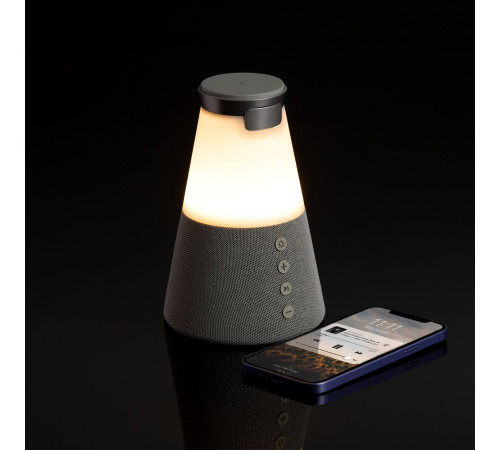 Bluetooth-колонка с беспроводной зарядкой и подсветкой Cone Sonance, серая