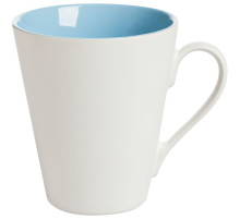Кружка New Bell матовая, белая с голубым