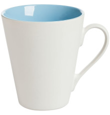 Кружка New Bell матовая, белая с голубым