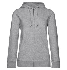 Толстовка на молнии с капюшоном женская BNC Inspire (Organic), серый меланж