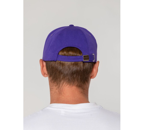 Бейсболка Canopy, фиолетовая с белым кантом