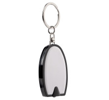 Брелок-фонарик Vivid, ver.2, белый с черным