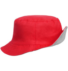 Панама Summer двусторонняя, красная с серым