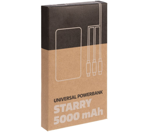 Аккумулятор Uniscend Starry с подсветкой, 5000 мАч, черный