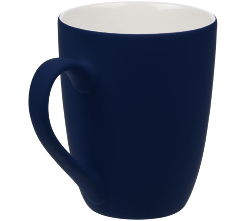 Кружка Good Morning с покрытием софт-тач, ver.2, темно-синяя