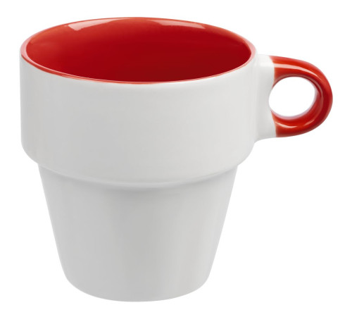 Набор из 4 кружек Inset с подставкой, красный