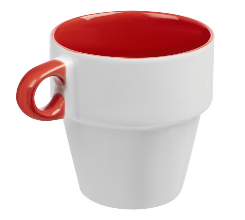 Набор из 4 кружек Inset с подставкой, красный