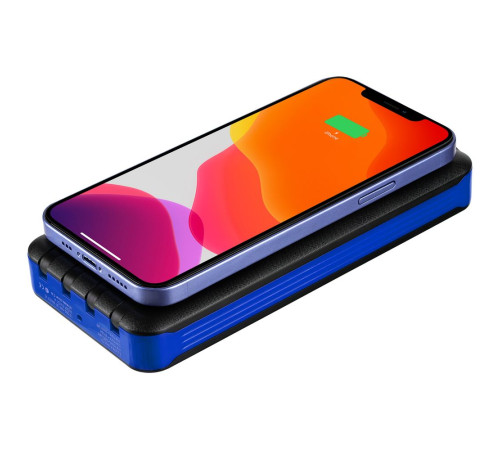 Аккумулятор с беспроводной зарядкой Holiday Maker Wireless, 10000 мАч, синий