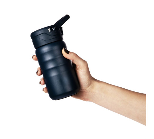 Термобутылка Fujisan 2.0 без логотипа, темно-синяя