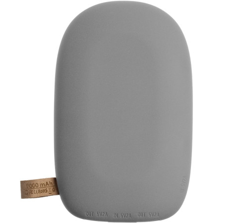 Аккумулятор с беспроводной зарядкой Pebble Wireless 9000 мАч, серый