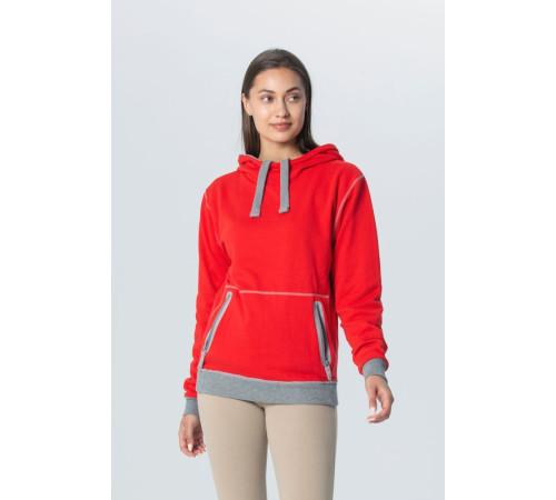 Двусторонняя толстовка Revers, серая с красным