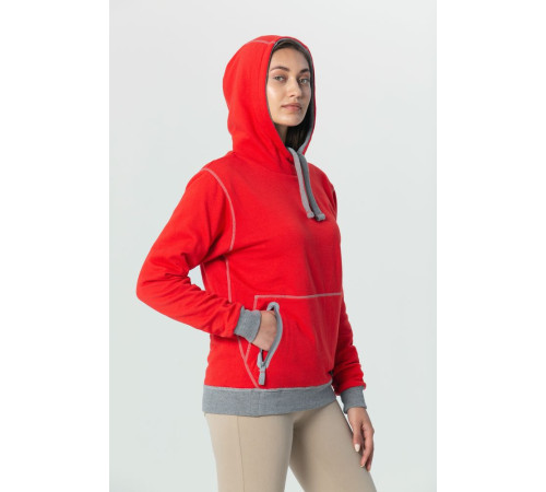 Двусторонняя толстовка Revers, серая с красным