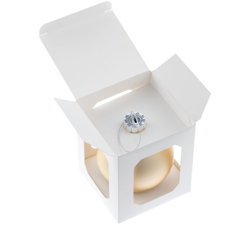 Елочный шар Finery Matt, 10 см, матовый золотистый