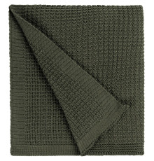 Плед Lattice, зеленый меланж (оливковый)