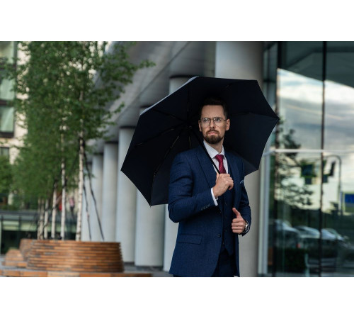 Складной зонт doubleDub, темно-синий