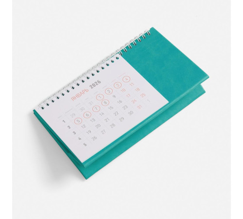 Календарь настольный Brand, бирюзовый