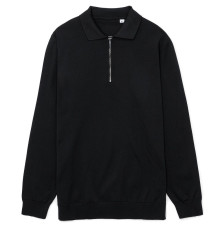 Рубашка поло мужская с длинным рукавом Terrazzo, черная