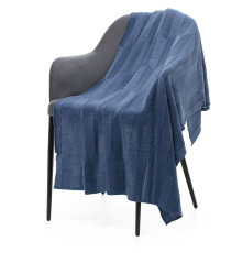 Плед Rombus, синий меланж (джинс)