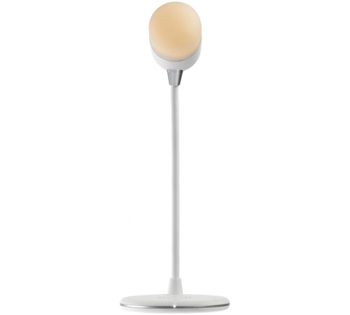 Лампа с колонкой и беспроводной зарядкой lampaTon, белая