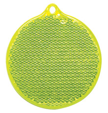 Пешеходный светоотражатель «Круг», неон-желтый