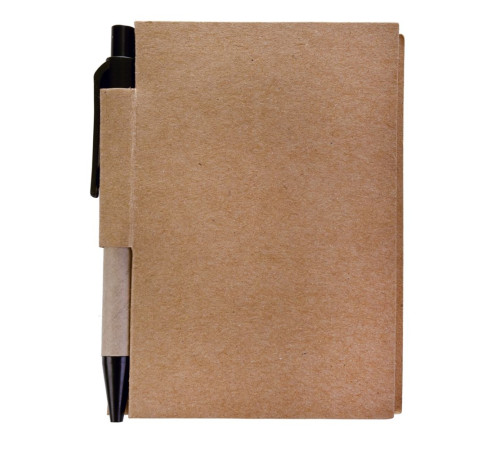 Мини-блокнот Eco Light с ручкой с черными элементами